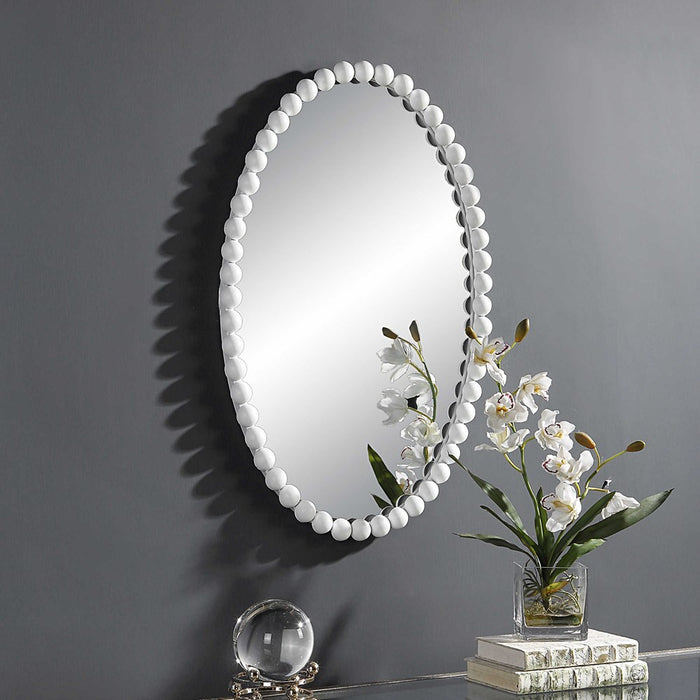 SERNA OVAL MIRROR, WHITE