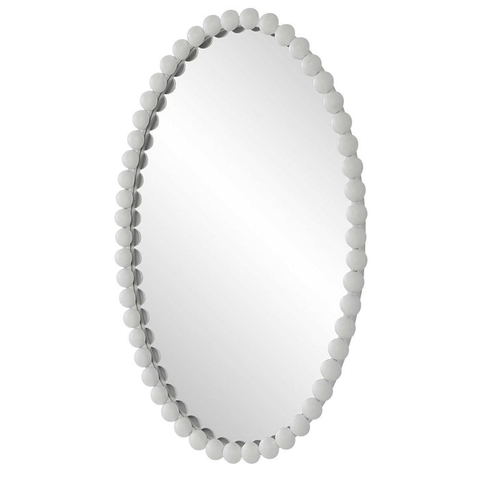 SERNA OVAL MIRROR, WHITE