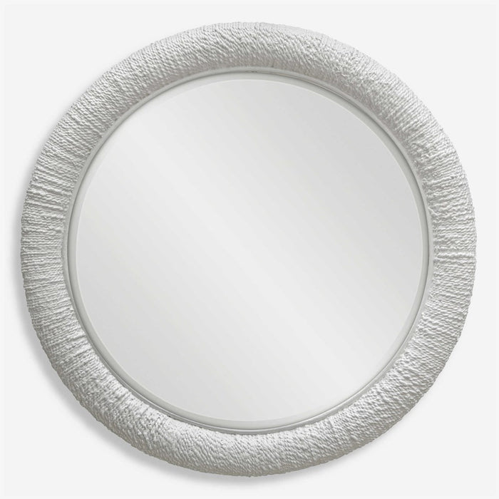 MARINER ROUND MIRROR, WHITE