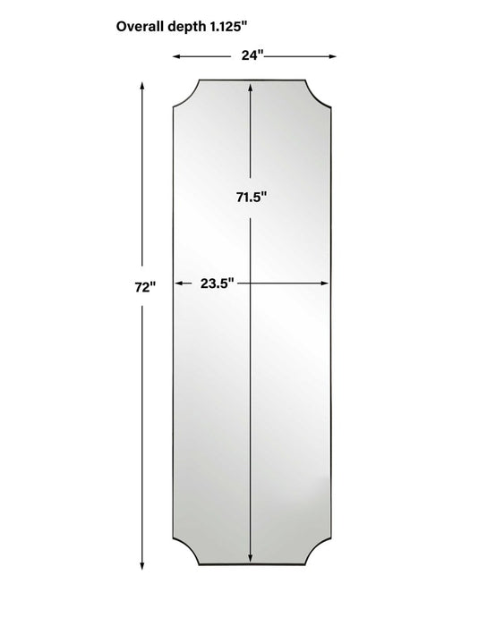 LENNOX TALL MIRROR, NICKEL