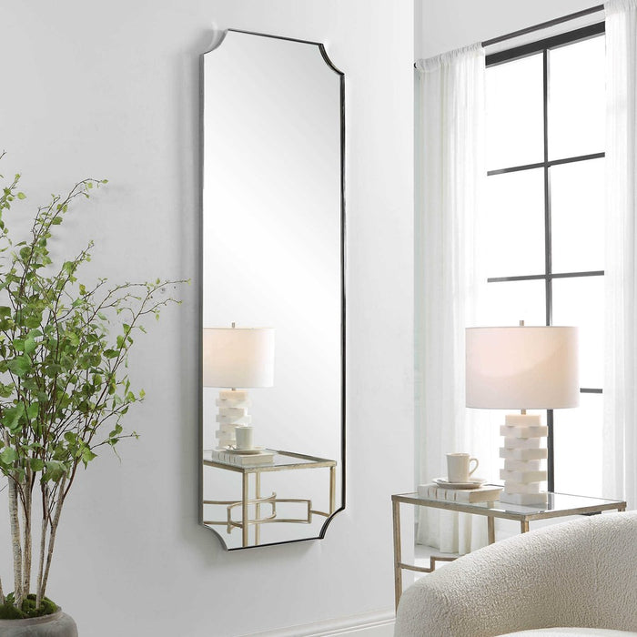 LENNOX TALL MIRROR, NICKEL