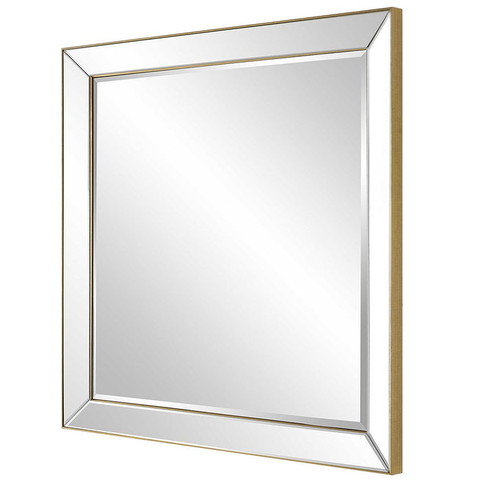 LYTTON SQUARE MIRROR, GOLD