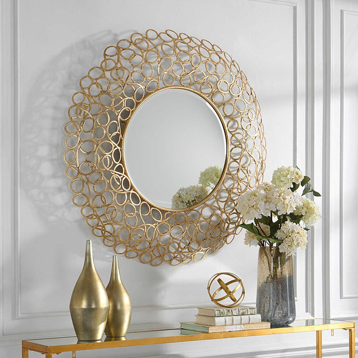 SWIRL ROUND MIRROR