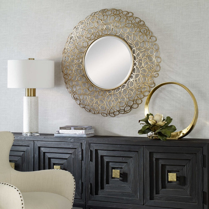 SWIRL ROUND MIRROR