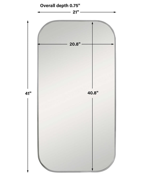 TAFT MIRROR, POLISHED NICKEL