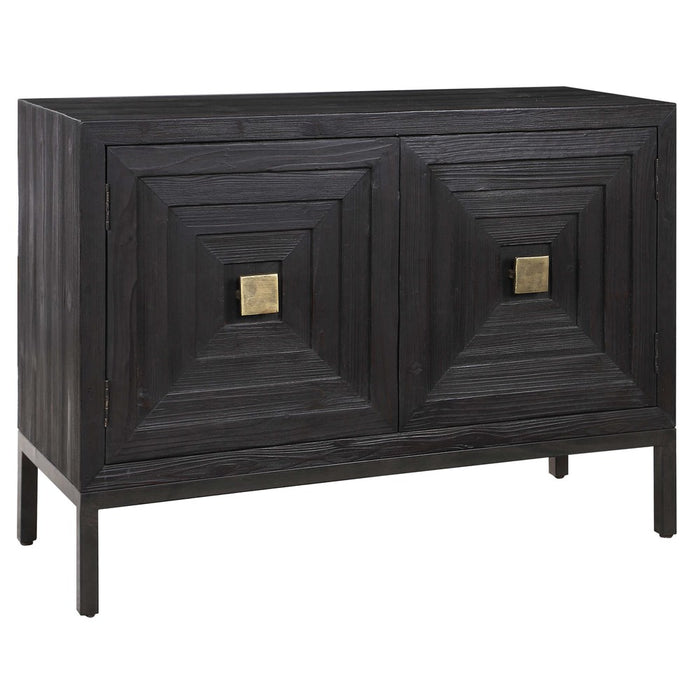 AIKEN 2 DOOR CABINET, BLACK