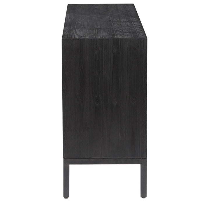 AIKEN 2 DOOR CABINET, BLACK