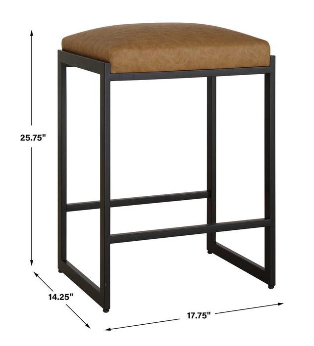 ATTICUS COUNTER STOOL, BLACK