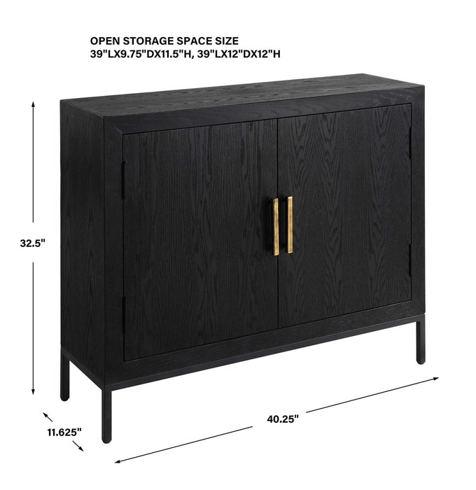 FRONT RANGE 2 DOOR CABINET, BLACK