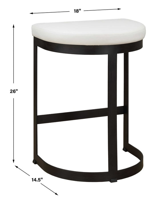 IVANNA COUNTER STOOL, WHITE