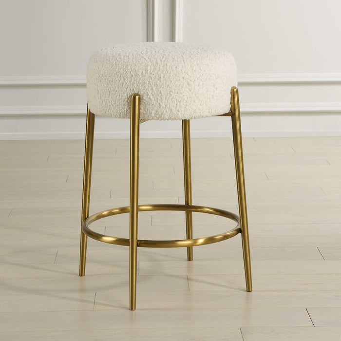 ARLES COUNTER STOOL, BRASS