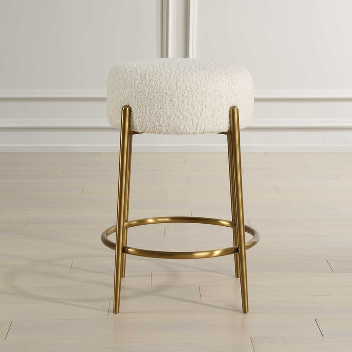 ARLES COUNTER STOOL, BRASS