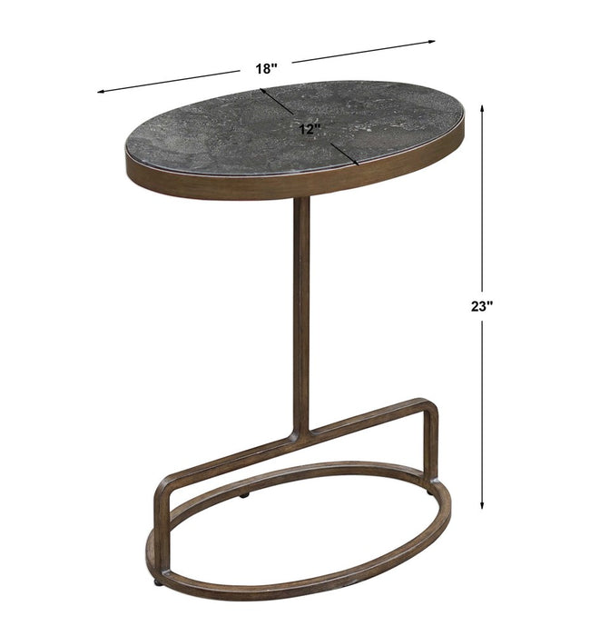 JESSENIA ACCENT TABLE, BLUESTONE