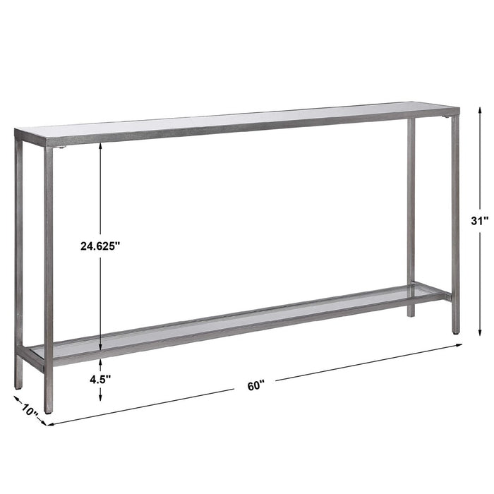 HAYLEY CONSOLE TABLE, SILVER