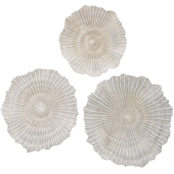 OCEAN GEMS WALL DECOR, NATURAL, S/3