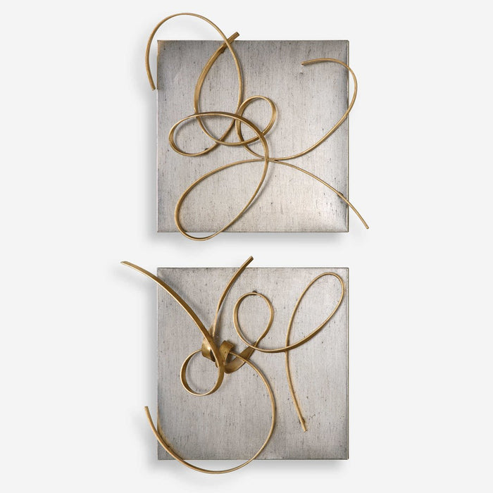 HARMONY METAL WALL DECOR, S/2