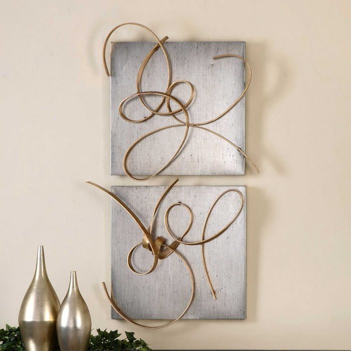 HARMONY METAL WALL DECOR, S/2