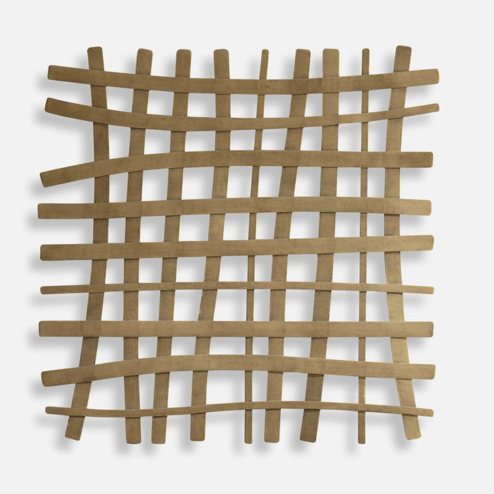 GRIDLINES METAL WALL DECOR, GOLD