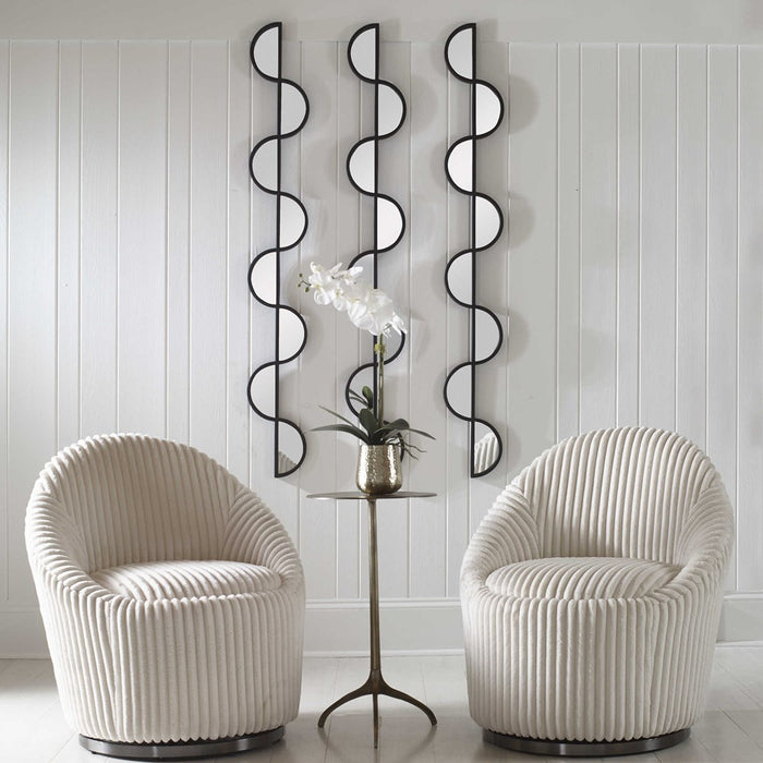 WISP MIRRORED WALL DECOR, S/3