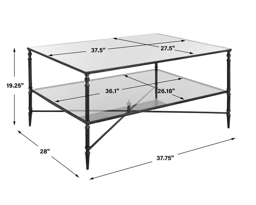 HENZLER COFFEE TABLE, STEEL