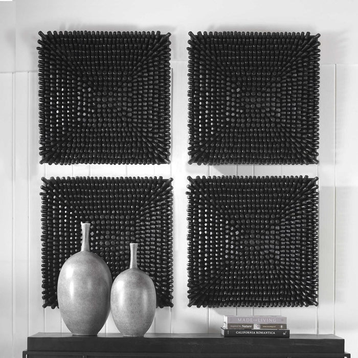 PORTSIDE WOOD WALL PANEL, BLACK