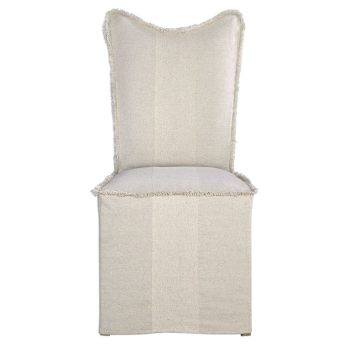 LENORE ARMLESS CHAIR, FLAX, 2 PER BOX, PRICED EACH