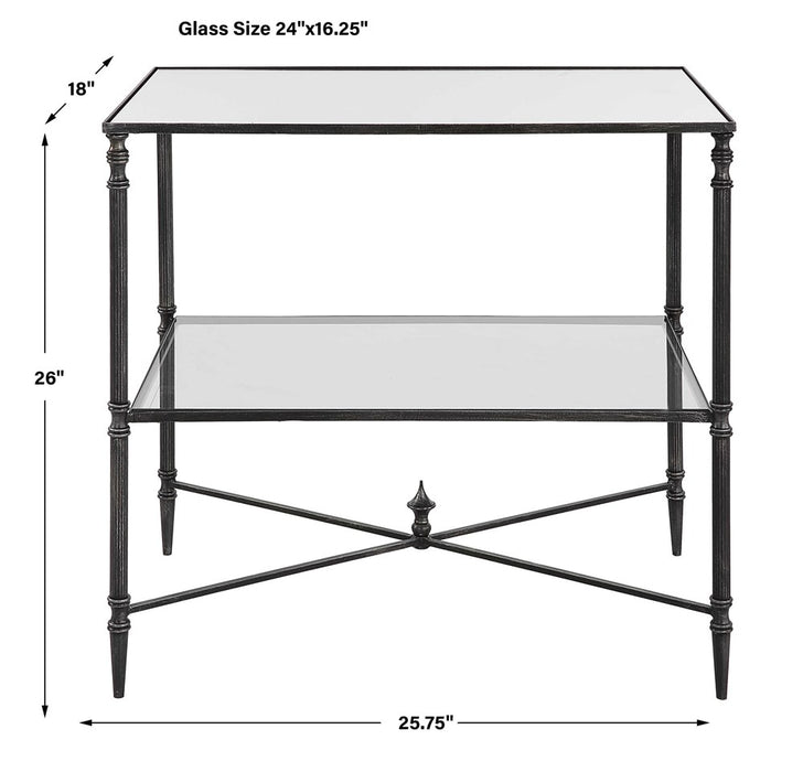 HENZLER LAMP TABLE, STEEL