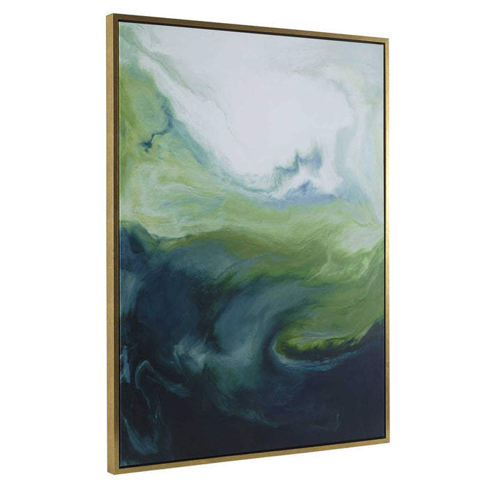 SERENE GREEN FRAMED CANVAS