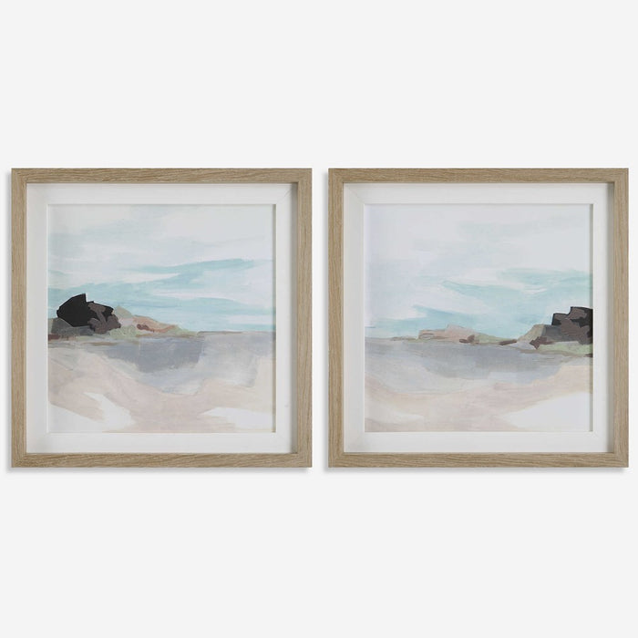 GLACIAL COAST FRAMED PRINTS, S/2