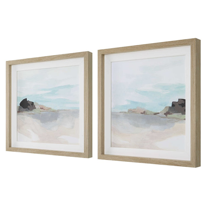 GLACIAL COAST FRAMED PRINTS, S/2