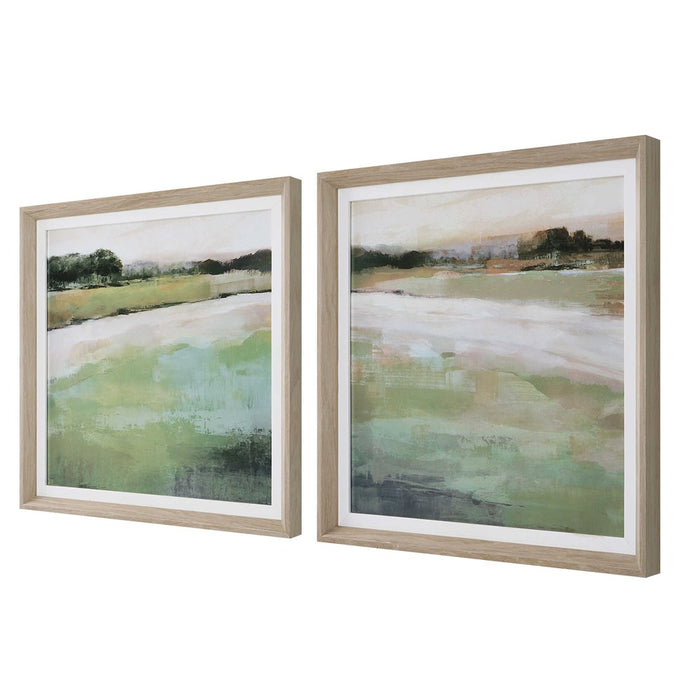 VIVID VISTA FRAMED PRINTS, S/2