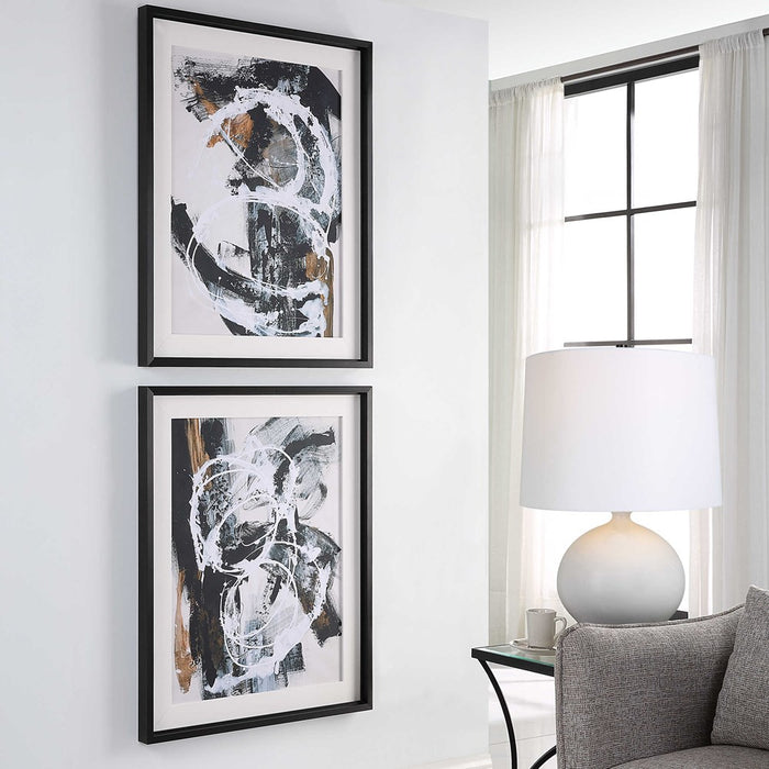 WINTERLAND FRAMED PRINTS, S/2