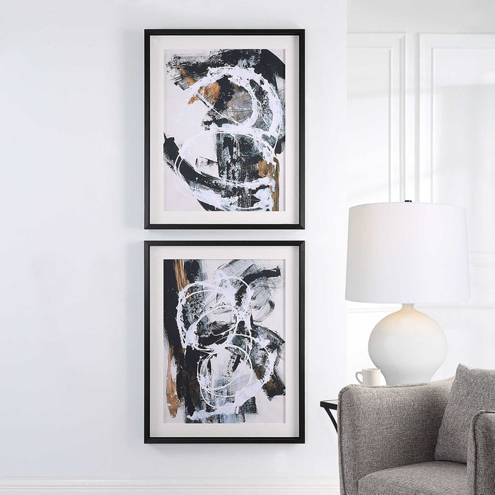 WINTERLAND FRAMED PRINTS, S/2