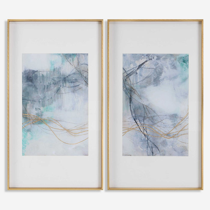 UNDULATING ORO FRAMED PRINTS, S/2