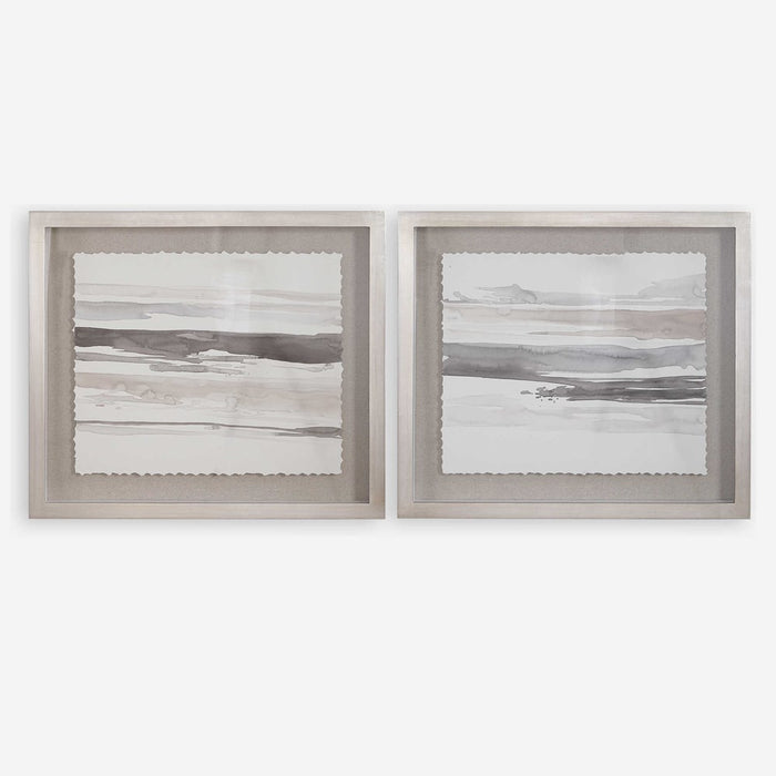 NEUTRAL LANDSCAPE FRAMED PRINTS, S/2