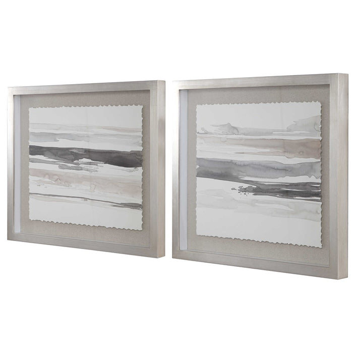 NEUTRAL LANDSCAPE FRAMED PRINTS, S/2