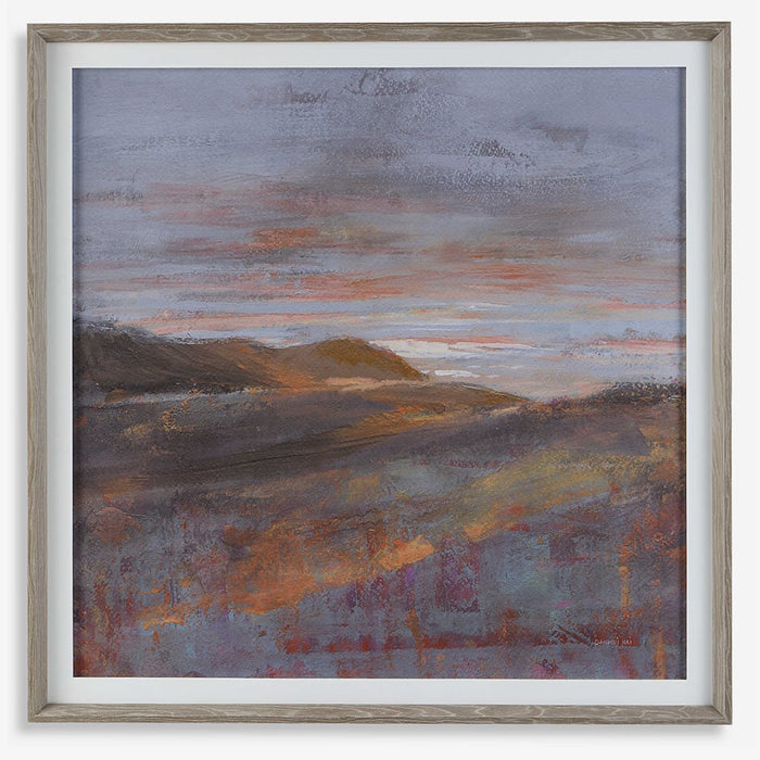 DAWN ON THE HILLS FRAMED PRINT