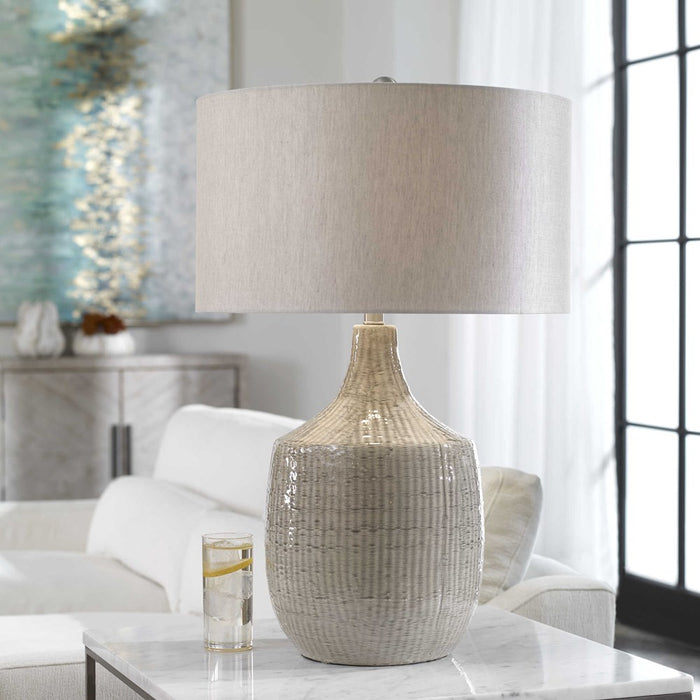 FELIPE TABLE LAMP, LIGHT GRAY