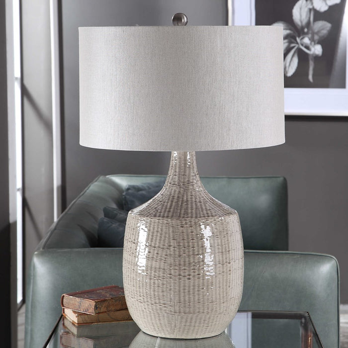 FELIPE TABLE LAMP, LIGHT GRAY