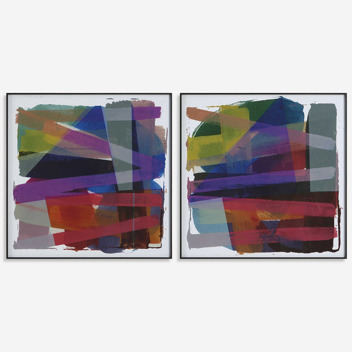 VIVACIOUS FRAMED PRINTS, S/2