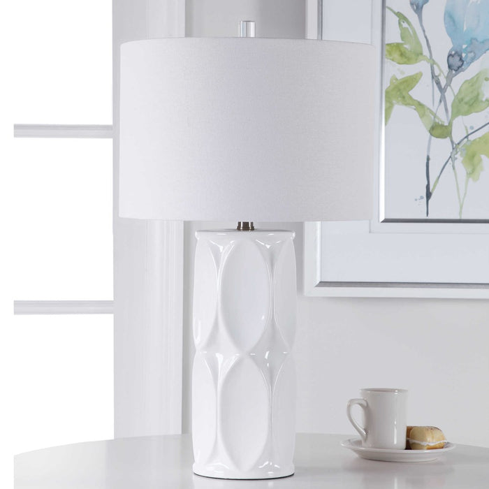 SINCLAIR TABLE LAMP, WHITE