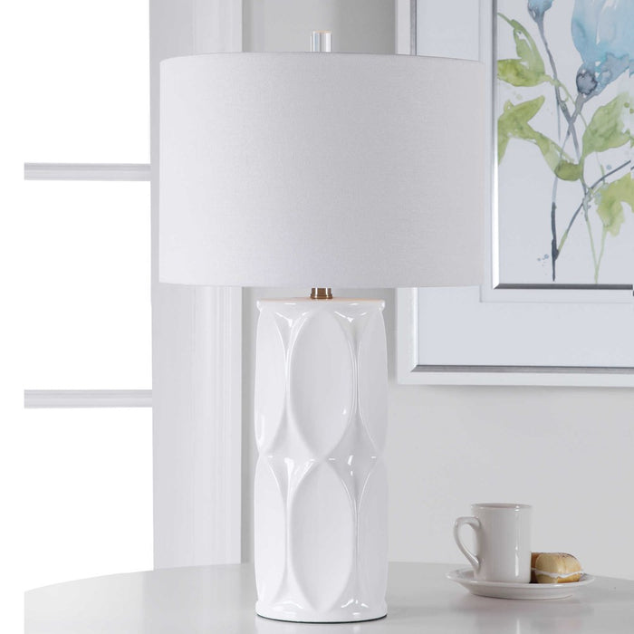 SINCLAIR TABLE LAMP, WHITE