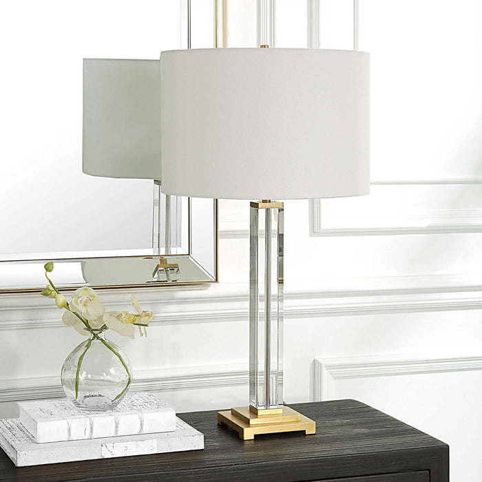 CRYSTAL COLUMN TABLE LAMP