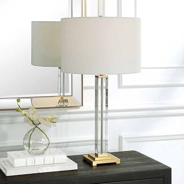 CRYSTAL COLUMN TABLE LAMP