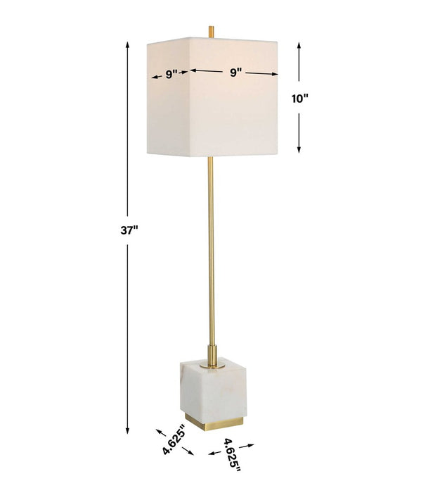 ESCORT BUFFET LAMP, BRASS