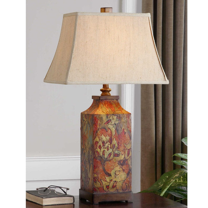 COLORFUL FLOWERS TABLE LAMP