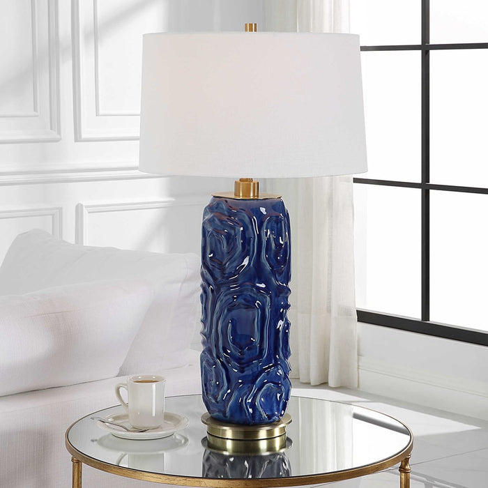 ZADE TABLE LAMP, BLUE