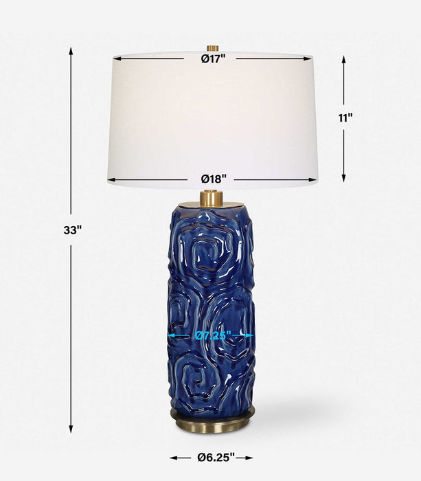 ZADE TABLE LAMP, BLUE