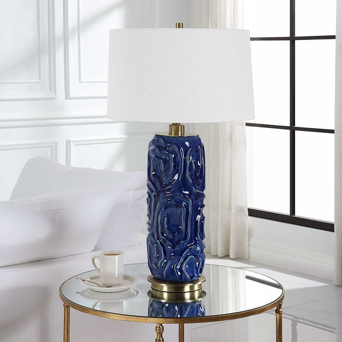 ZADE TABLE LAMP, BLUE