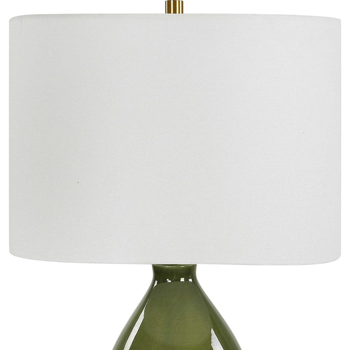 GOURD TABLE LAMP, GREEN